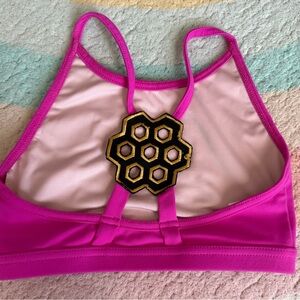 Pink Kids Tank Top with Honeycomb Design